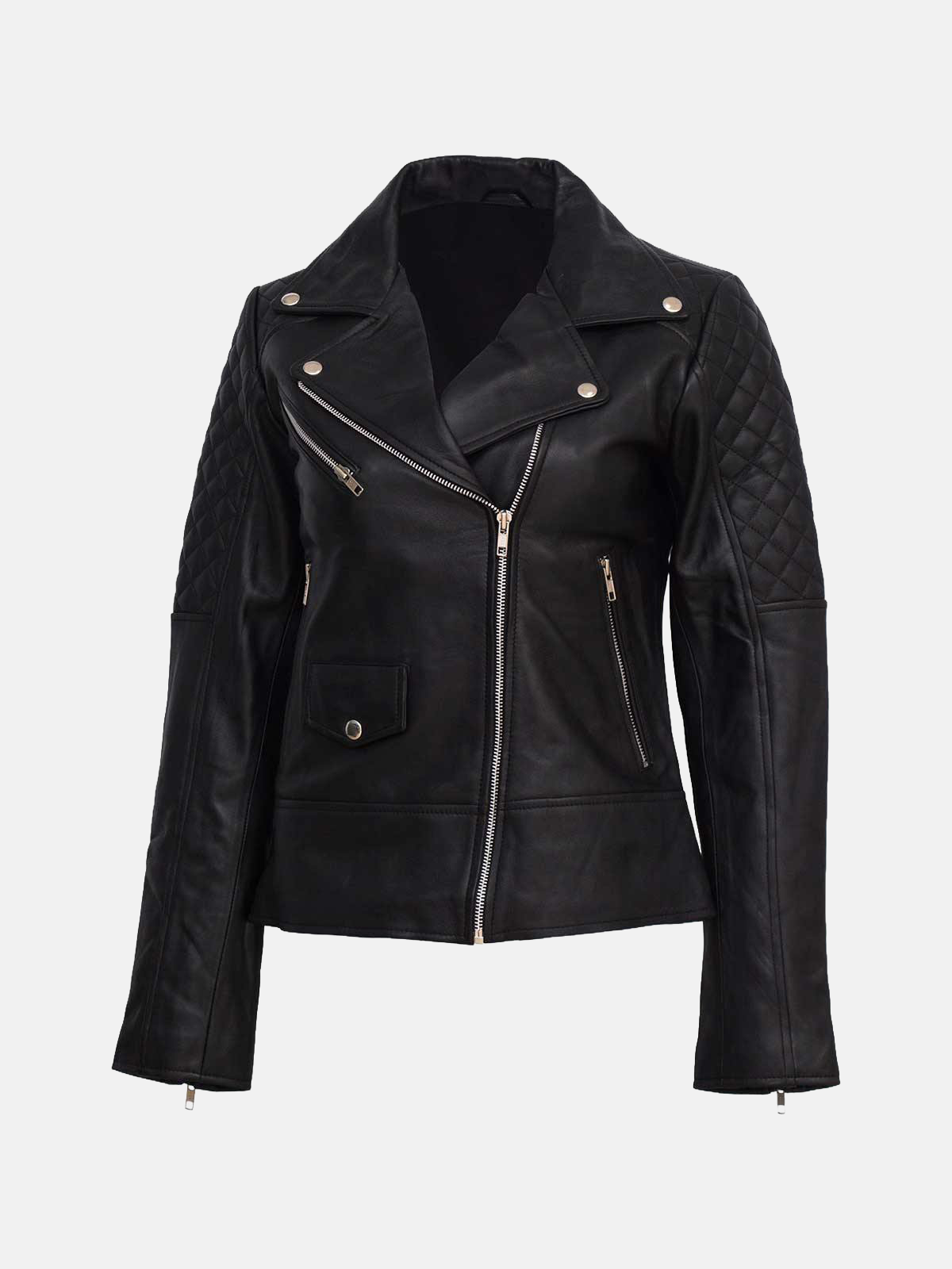 Women's Elegant Black Leather Jacket