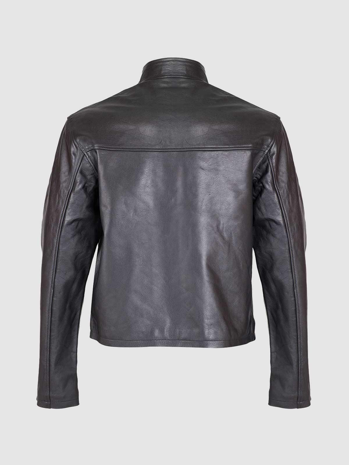 Men's Exclusive Biker Cafe Racer Leather Jacket