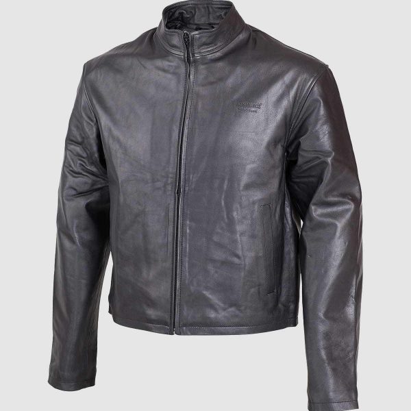 Men's Exclusive Biker Cafe Racer Leather Jacket