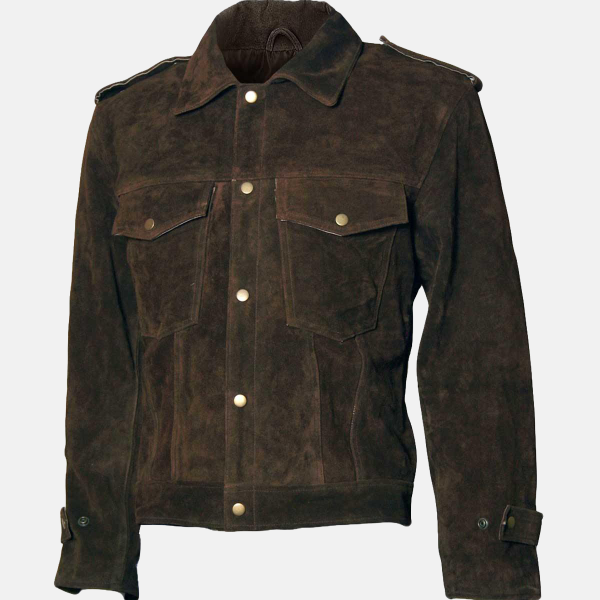 Men's Brown Suede Leather Jacket