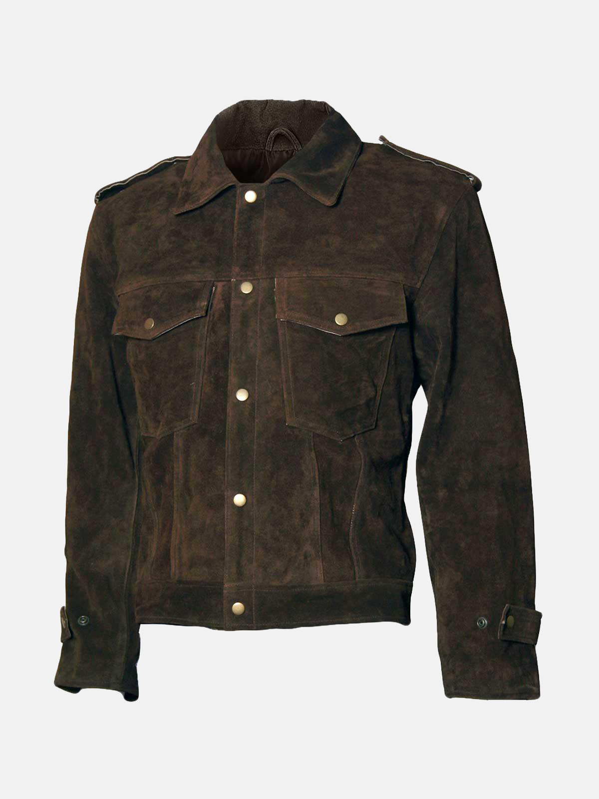 Men's Brown Suede Leather Jacket