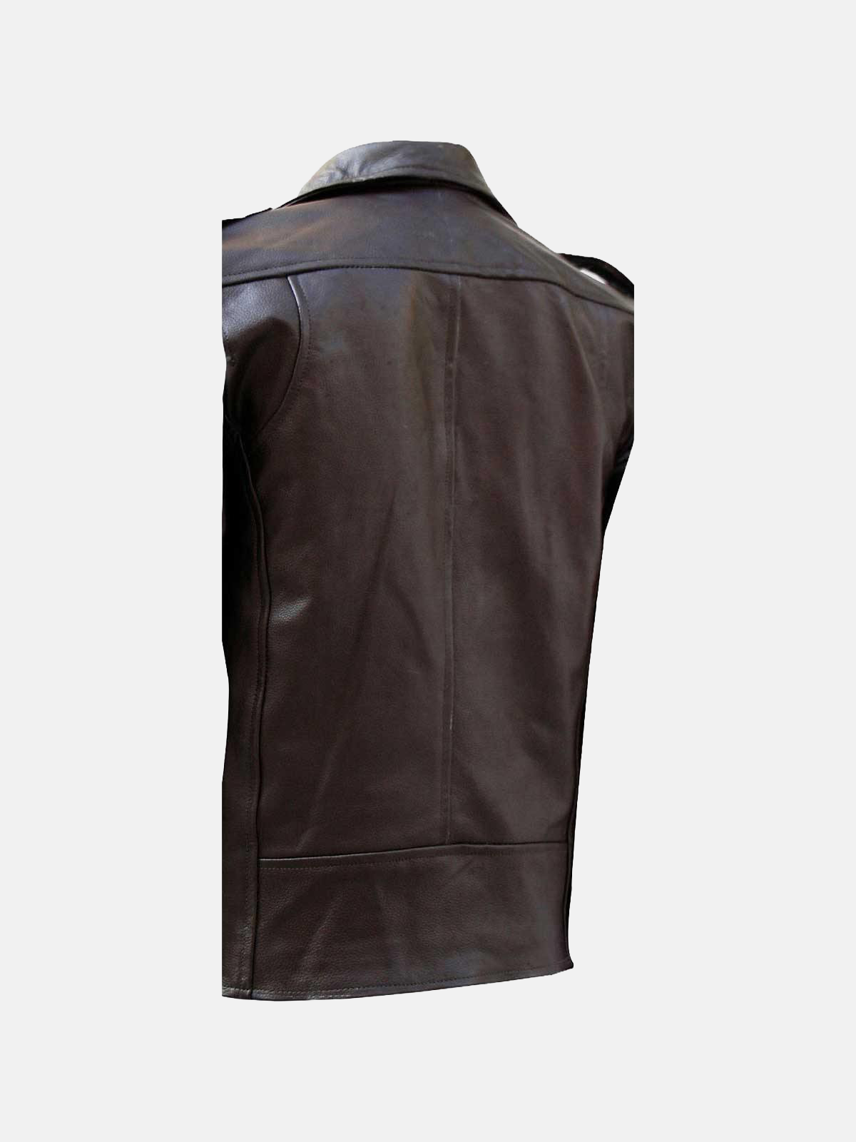 Men's Fascinating Brown Leather Motorcycle Vest