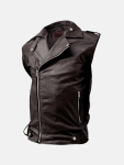 Men's Fascinating Brown Leather Motorcycle Vest