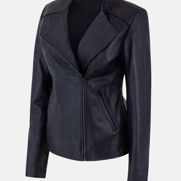 Women's Biker Moto Leather Jacket