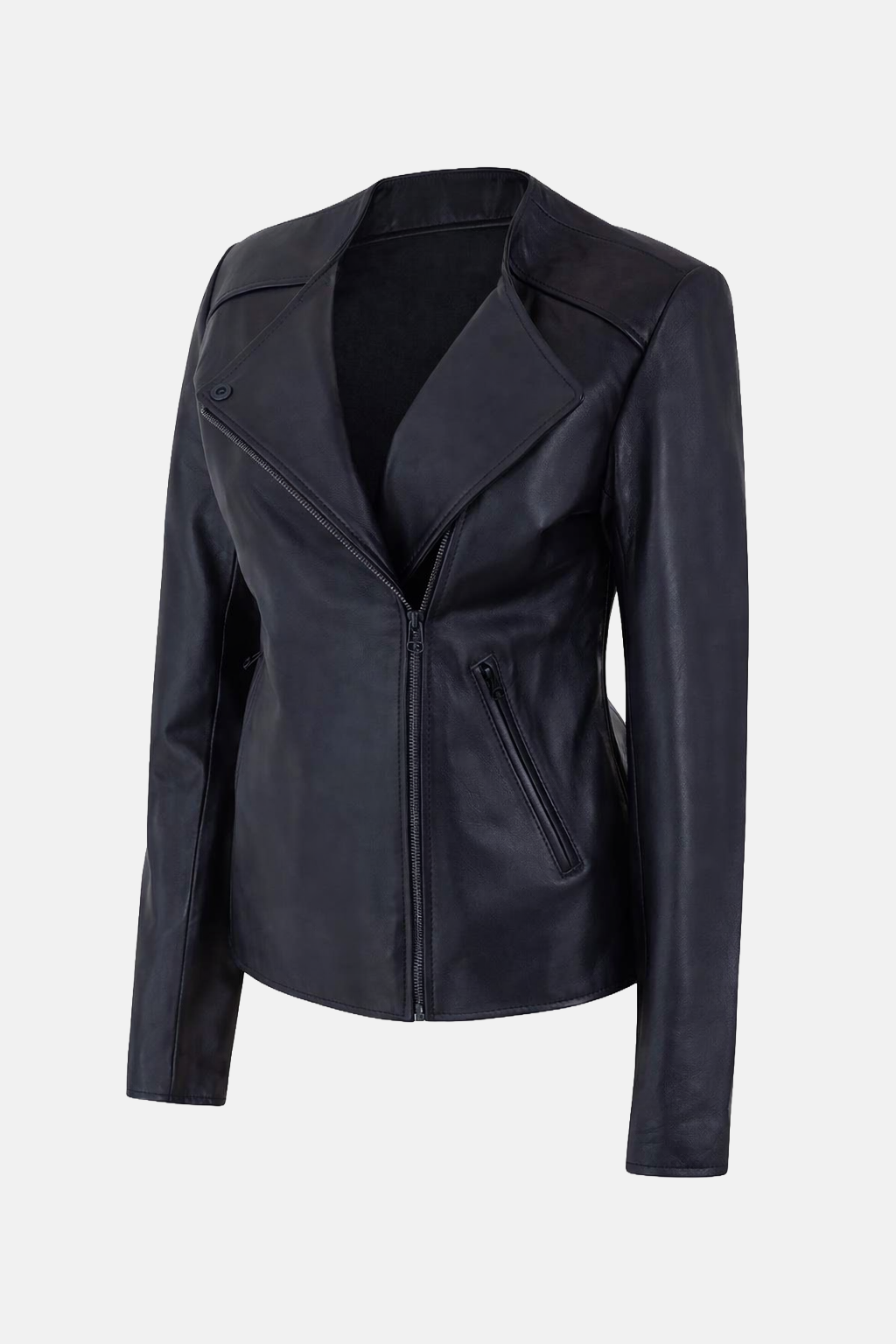 Women's Biker Moto Leather Jacket