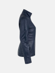 Women's High Collar Leather Jacket
