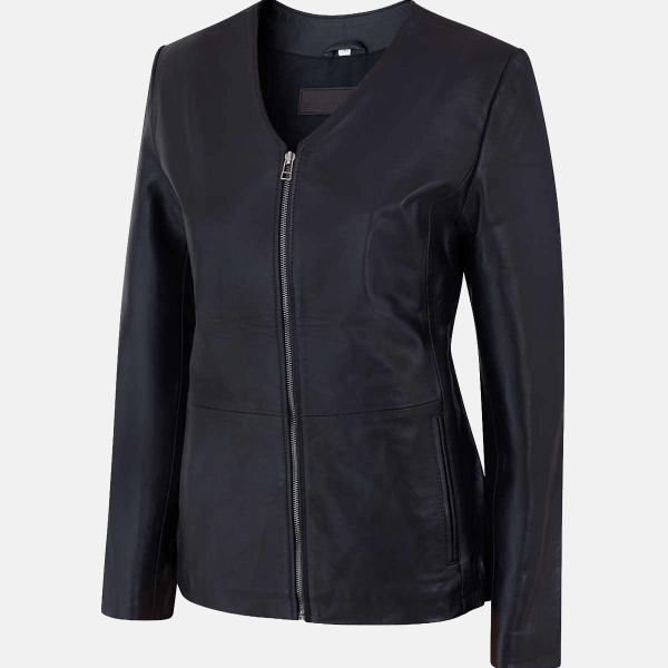 Women's Motorcycle Black Leather Jacket
