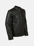 Men's 4 Pocket Black Leather Jacket