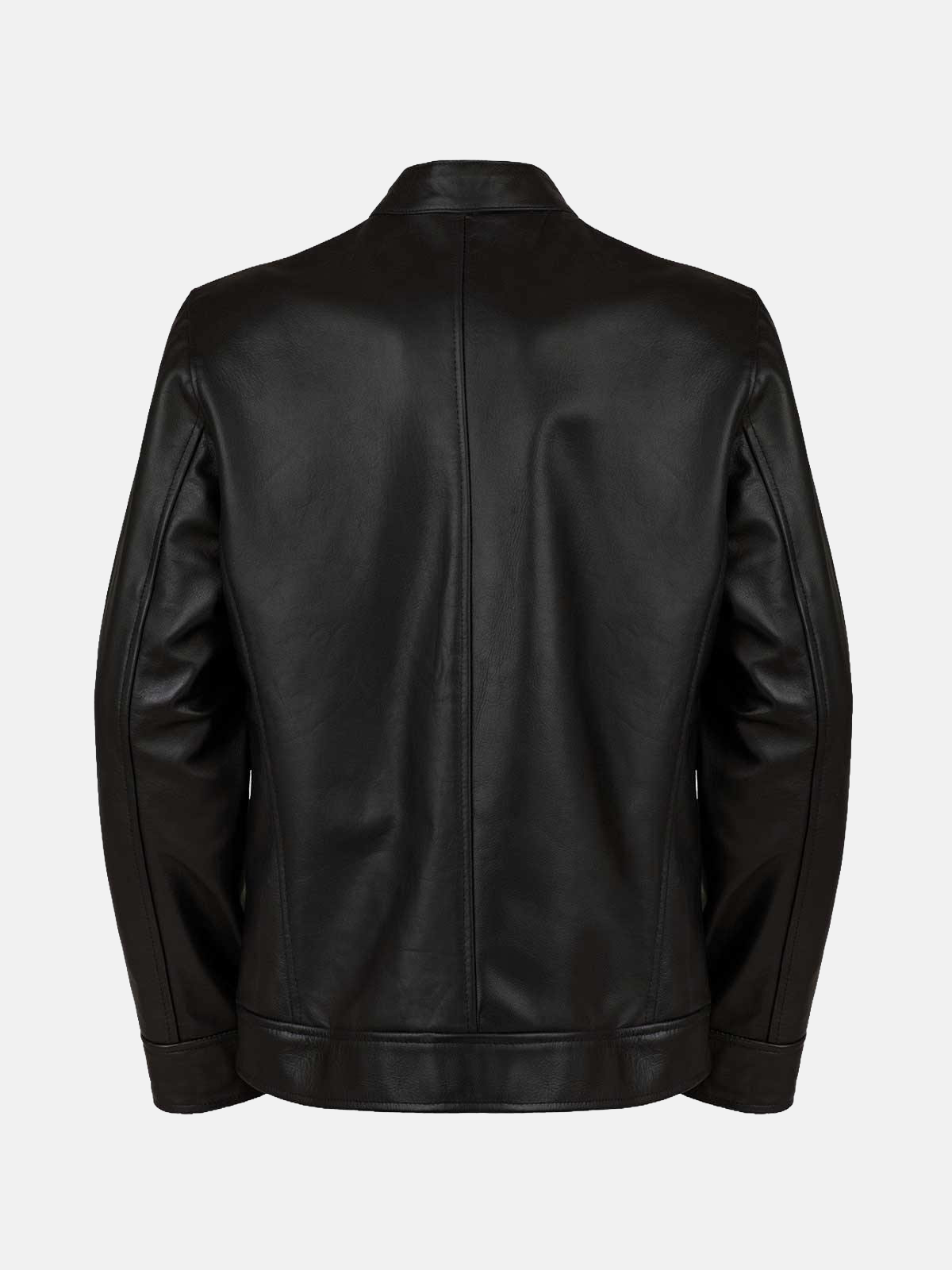 Men's 4 Pocket Black Leather Jacket