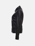 Women's Black Leather Biker Jacket