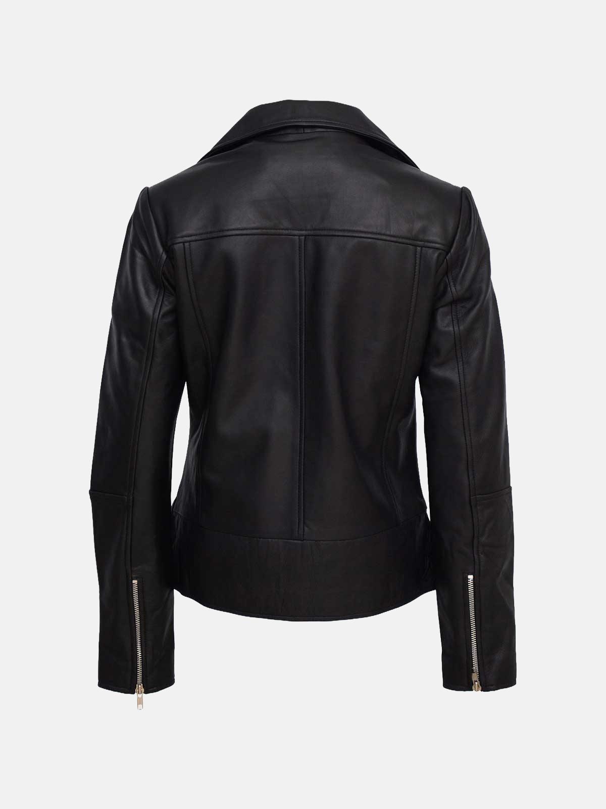 Women's Black Leather Biker Jacket