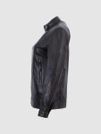 Women's Black Leather Motorcycle Jacket