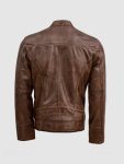 Men's Brown Leather Waxed Jacket