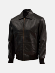Men's Black Sheep Leather Bomber Jacket