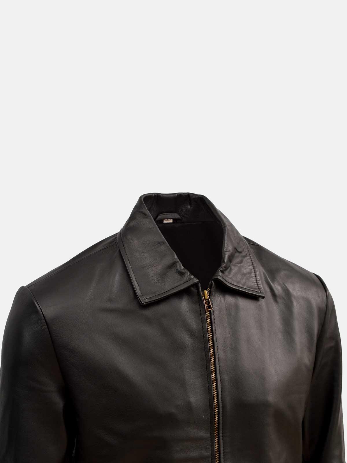 Men's Black Sheep Leather Bomber Jacket