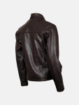 Men's Brown Leather Biker Jacket