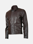 Men's Brown Leather Biker Jacket