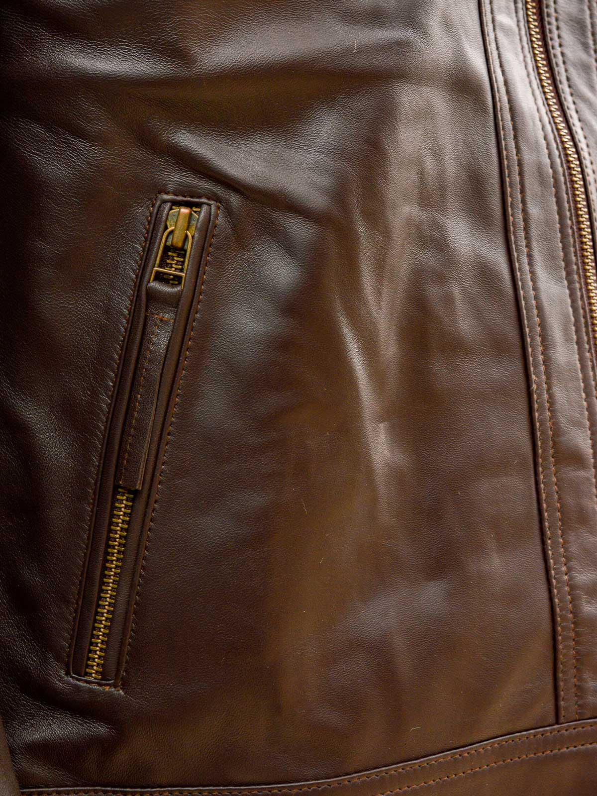 Men’s Brown Classic Biker Leather Jacket