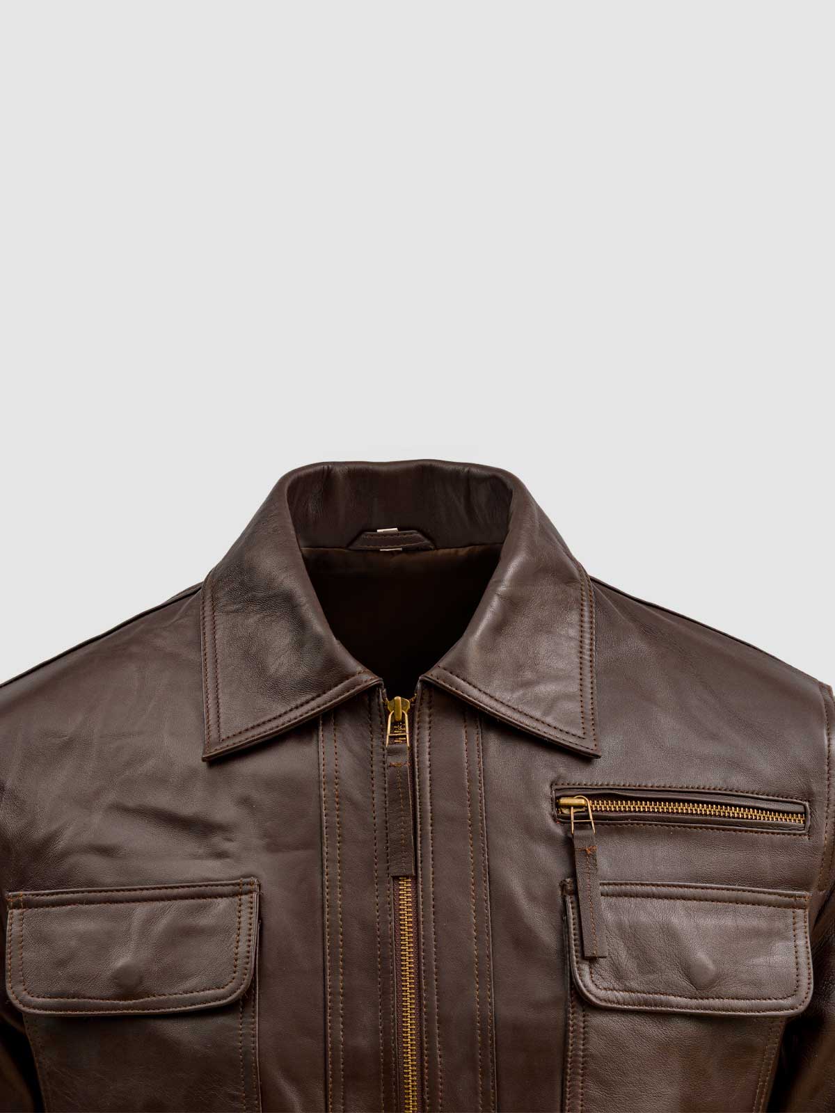 Men’s Brown Classic Biker Leather Jacket