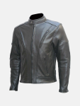 Men's Black Motorcycle Leather Biker Jacket