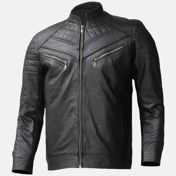 Men's Classic Black Leather Jacket
