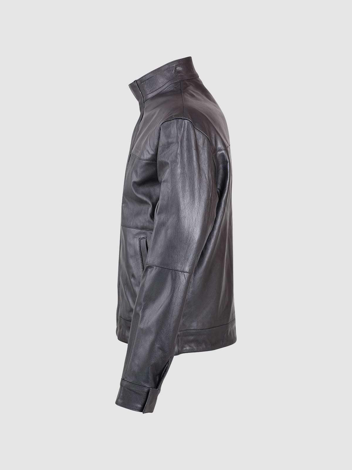 Men's Black Modern Leather Jacket