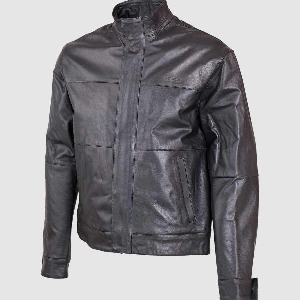 Men's Black Modern Leather Jacket