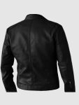 Men's Black Leather Biker Jacket