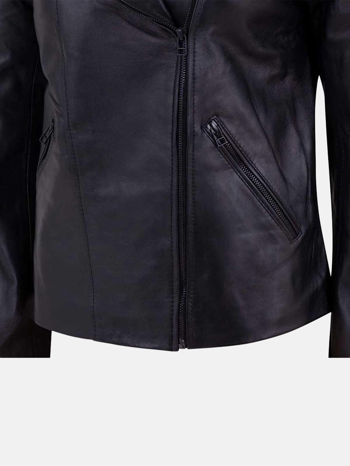 Women's Motorcycle Biker Leather Jacket