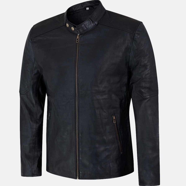 Men's Cafe Racer Sheep Leather Jacket