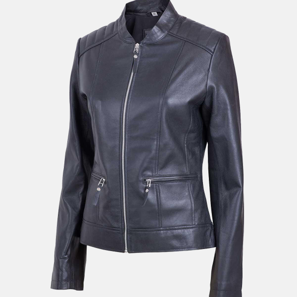 Women's Classic Sheep Leather Biker Jacket