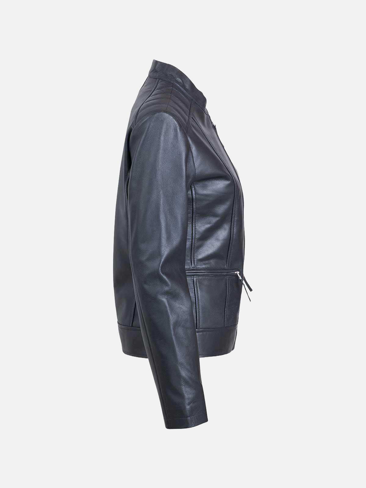 Women's Classic Sheep Leather Biker Jacket