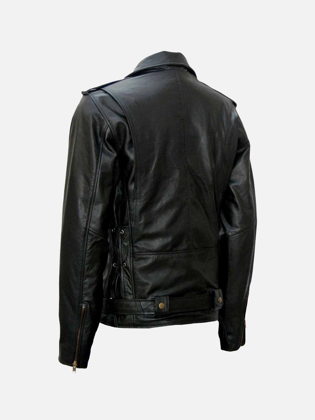 Men's Black Leather Motorcycle Jacket
