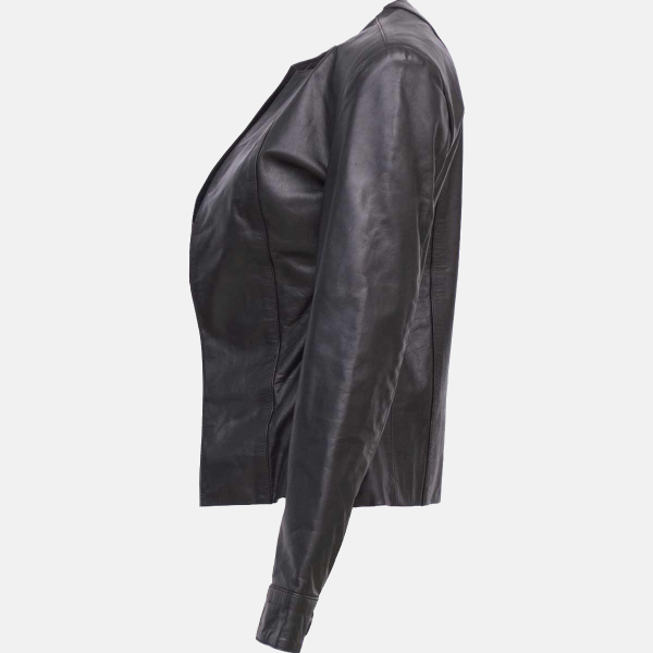 timeless-black-collarless-leather-jacket-for-women-2