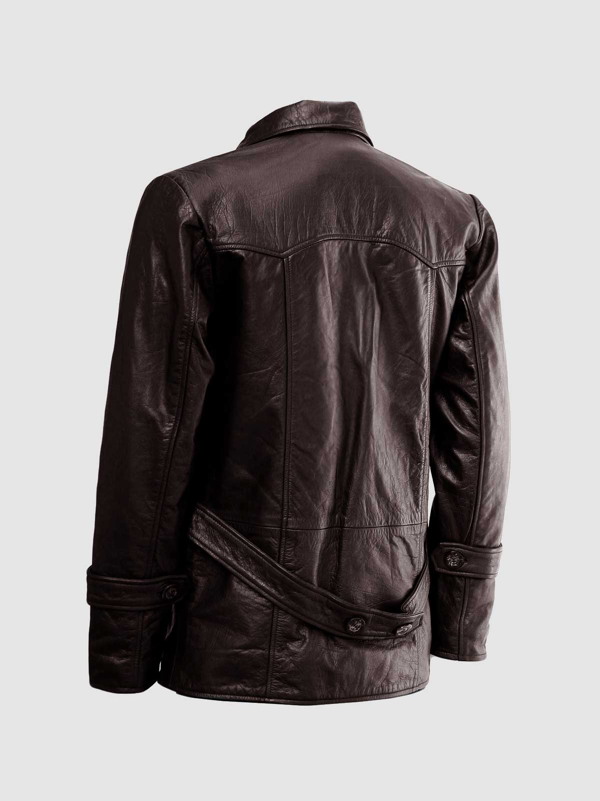 Men's Reefer Brown Leather Jacket
