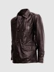 Men's Reefer Brown Leather Jacket