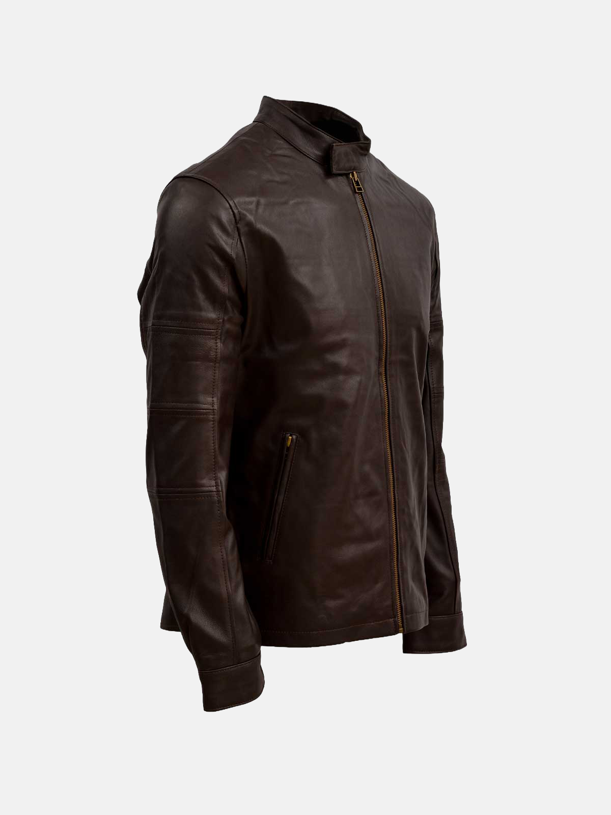 Men's Brown Sheep Leather Biker Jacket