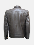 Men's Classic Zipper Brown Leather Jacket