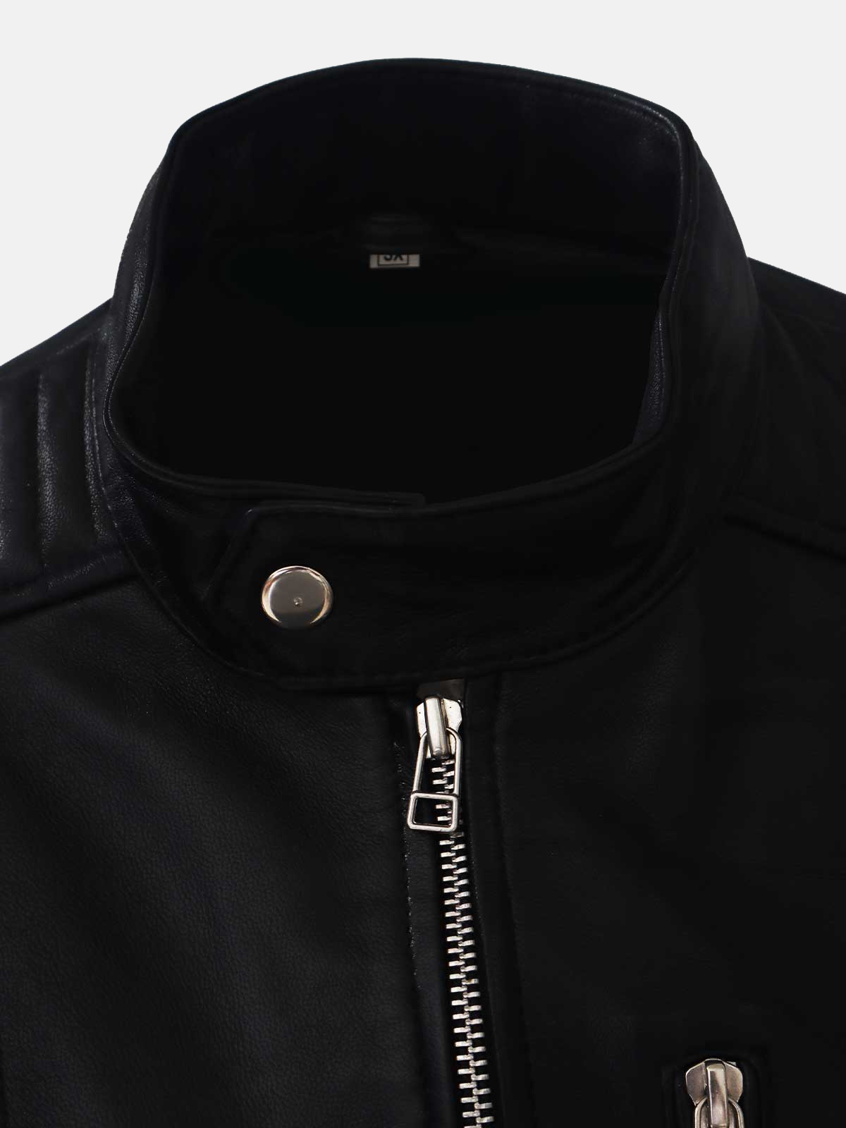 Women's Quilted Cafe Racer Biker Leather Jacket