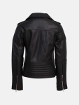 Women's Padded Biker Leather Jacket