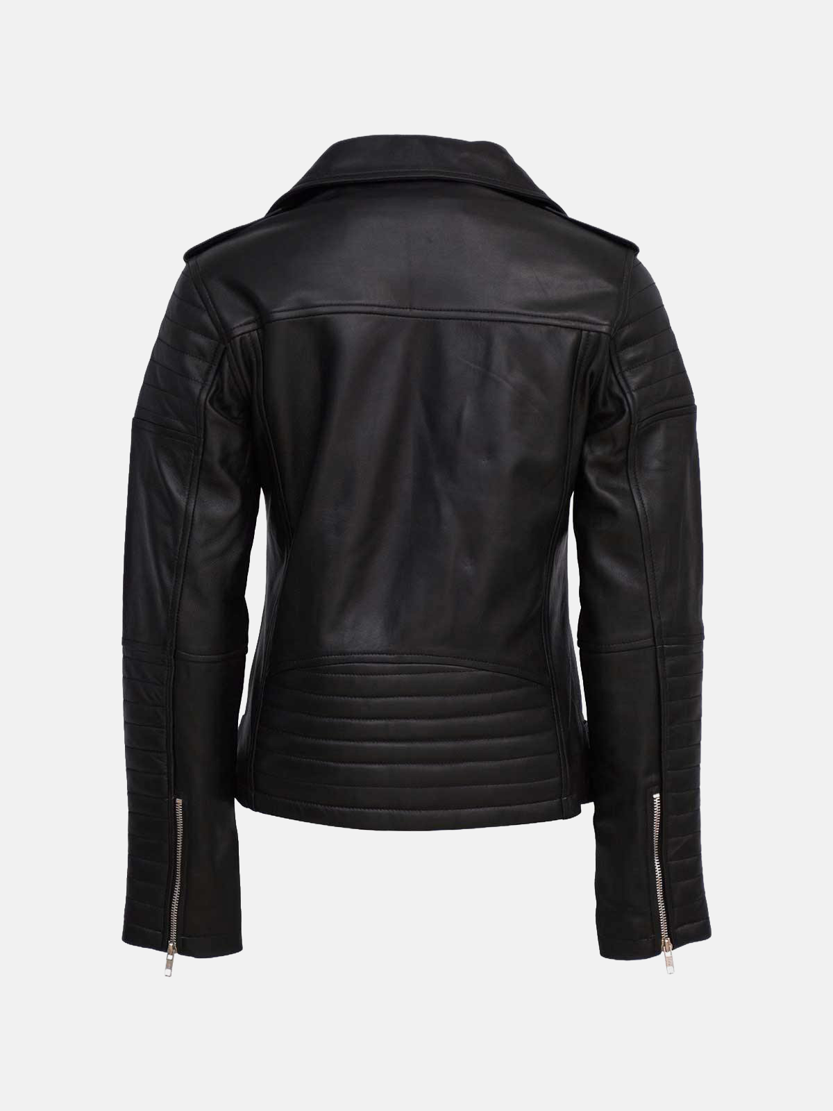 Women's Padded Biker Leather Jacket