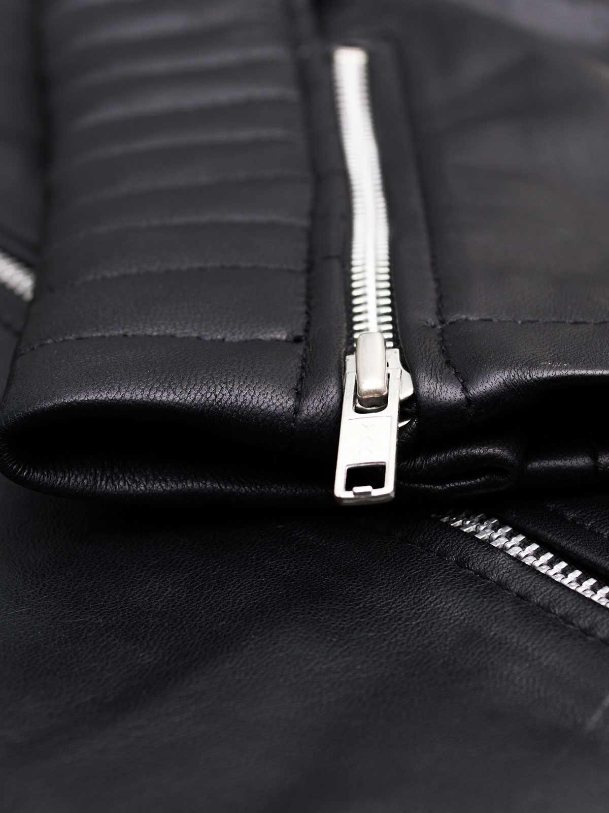 Women's Padded Biker Leather Jacket