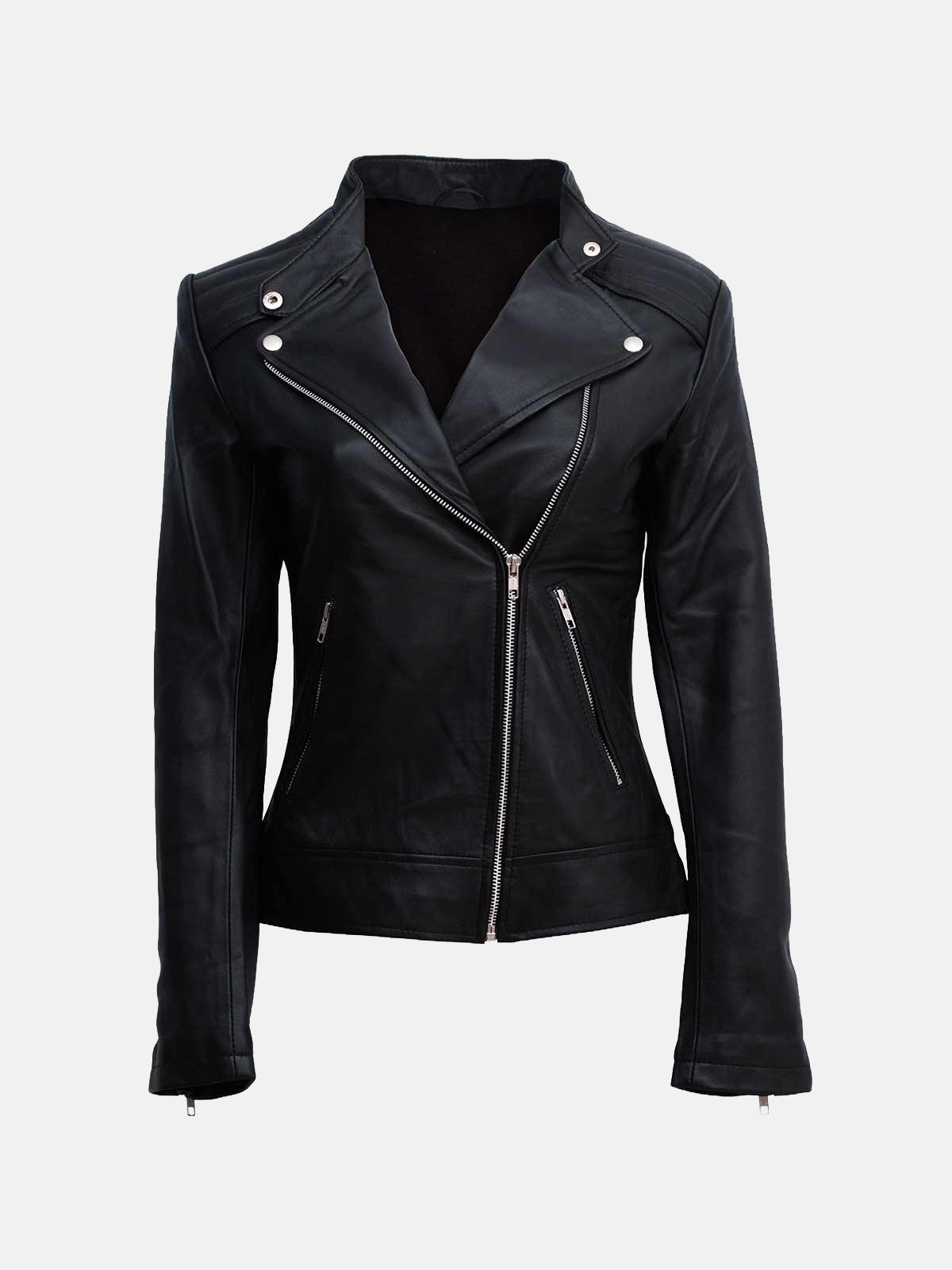 Women's Moto Black Leather Jacket
