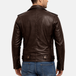 Men's Brown Leather Motorcycle Jacket