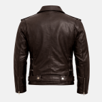 Men's Brown Leather Motorcycle Jacket