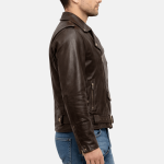 Men's Brown Leather Motorcycle Jacket