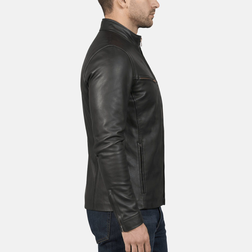 Men's Brunox Cafe Racer Leather Jacket