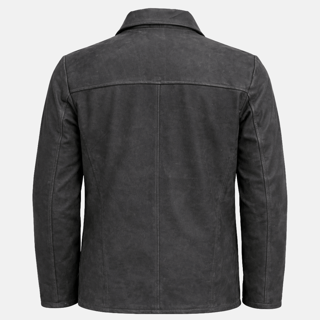 Men's Classic Vintage Style Nubuck Leather Jacket