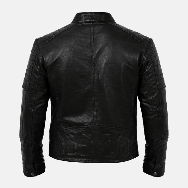 Dark Thunder Black Biker Jacketbackwmen