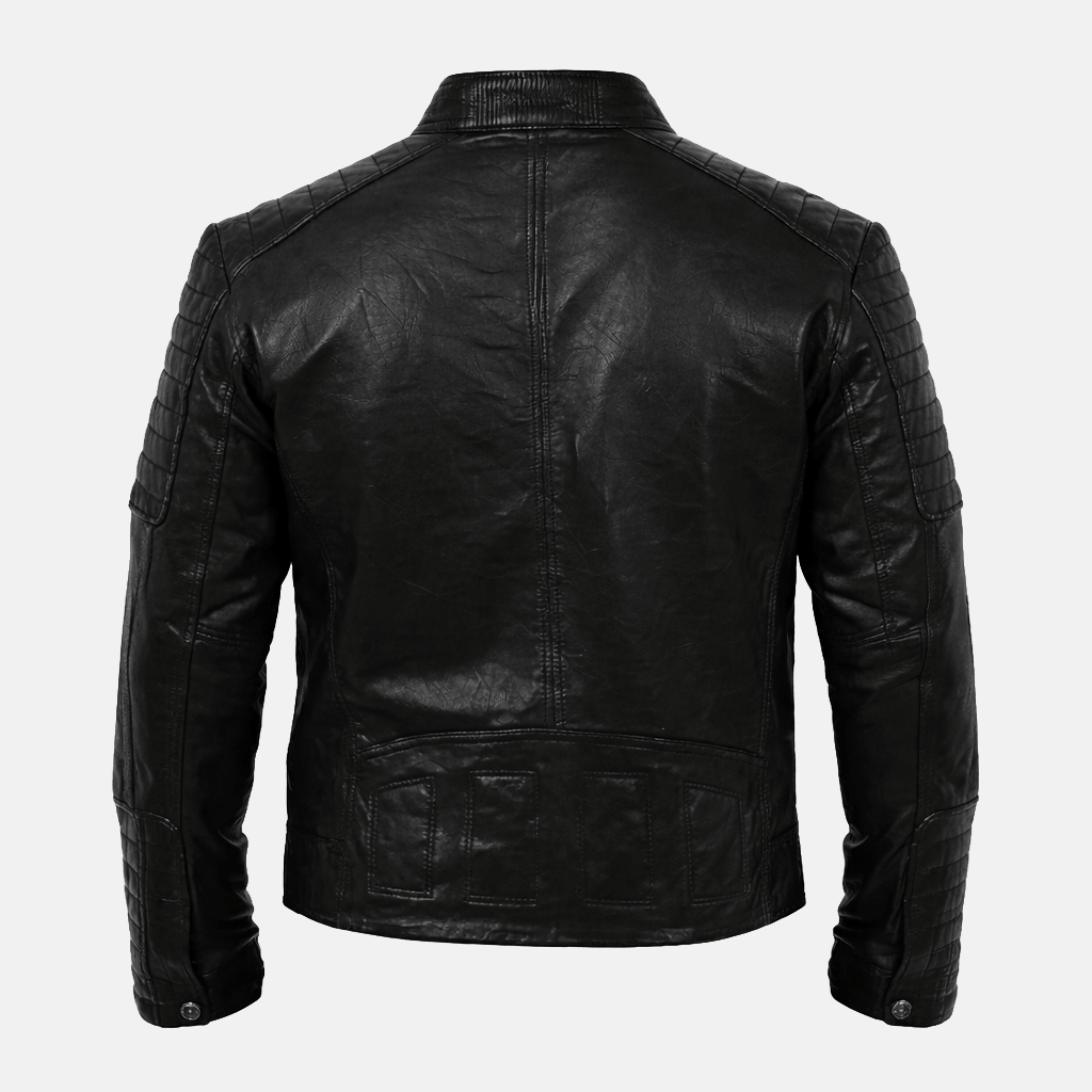 Men's Dark Thunder Black Biker Jacket